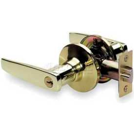Straight Lever, Keyed Entry, Polished Brass