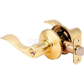 Wave Lever, Keyed Entry, Polished Bronze