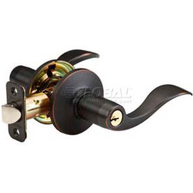 Wave Lever, Keyed Entry, Aged Bronze