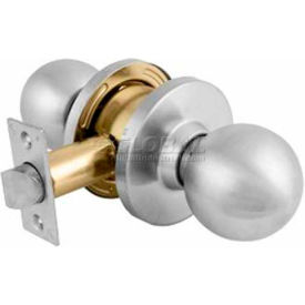 Commercial Cylindrical Lockset Ball Knob, Passage, Brushed Chrome