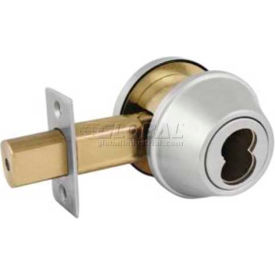 Double Single Deadbolt, Interchangeable Core, Brushed Chrome
