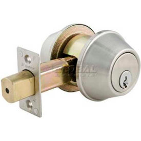 Commercial Double Cylinder Deadbolt, Brushed Chrome