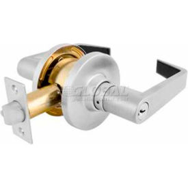 Commercial Cylindrical Lockset Lever, Classroom, Brushed Chrome