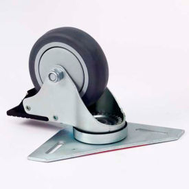 80/20 Triangular Top Plate Caster, Swivel with Brake