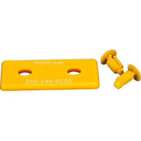 End Cap, 1" x 2" x 1/8", Yellow