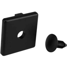 End Cap, 1.5" x 1.5" x 3/16", Black