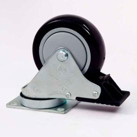 80/20 Deluxe Flange Mount Caster, Swivel With Brake