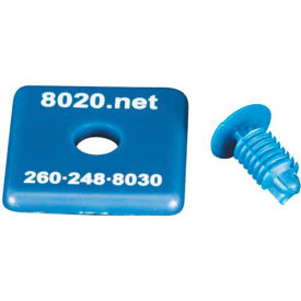 End Cap, 1" x 1" x 1/8", Blue
