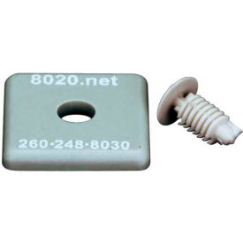2015GRA 1010 End Cap, 1" x 1" x 1/8", Gray