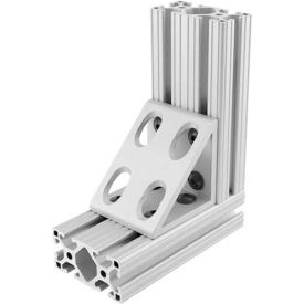 80/20 8 Hole Inside Gusset Corner Bracket, 3"W
