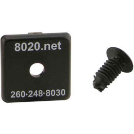 End Cap, Plain, 1" x 1" x 1/8", Black