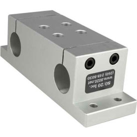 80/20 Double Shaft Mounting Block, 1"