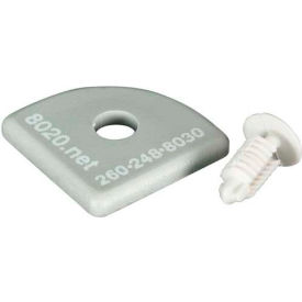 End Cap, 1" x 1" x 1/8", Gray
