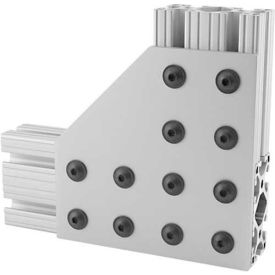 80/20 4128 10 S 12 Hole 90 Degree Angled Flat Plate, 4" L