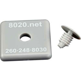 End Cap, 1.5" x 1.5" x 3/16", Gray