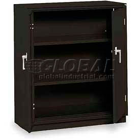 Counter Height Cabinet, 36"W x 24"D x 42"H, Unassembled, Black