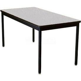 30" x 72" Lobo Heavy Duty Table with Fixed Legs - Gray Nebula
