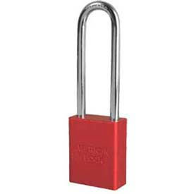 No. A1107RED Solid Aluminum Rectangular Padlock - Red