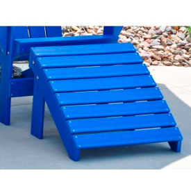 Recycled Plastic Traditional Adirondack Ottoman, Blue
