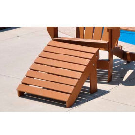 Recycled Plastic Traditional Adirondack Ottoman, Cedar