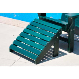 Recycled Plastic Traditional Adirondack Ottoman, Green