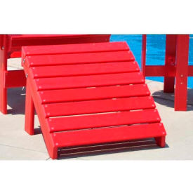 Recycled Plastic Traditional Adirondack Ottoman, Red