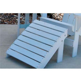 Recycled Plastic Traditional Adirondack Ottoman, White