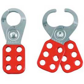 Steel Lockout Hasp, Steel, 1" Jaw Clearance, 420