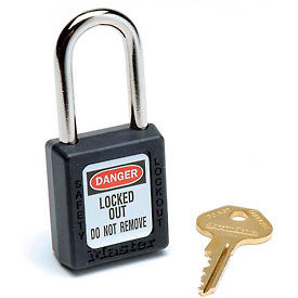 Safety 410 Series Zenex Thermoplastic Padlock, Black, 410BLK