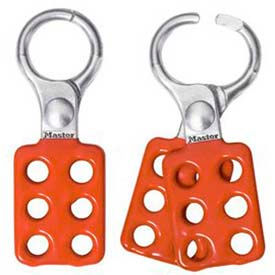 Lockout Hasp, Aluminum, 1" Jaw Dia. X 1-1/2"W X 4-3/8"L