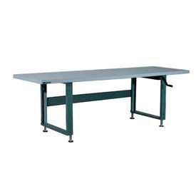 Workbench, 4000 Series, Plastic Laminate Square Edge, 96"W X 30"D, Gray