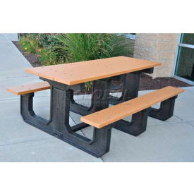 Park Place 6' Recycled Plastic Picnic Table, Cedar