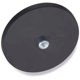 Retaining Magnet Assembly w/ Threaded Bushing and Rubber Jacket - .87" Dia. Zinc Plated Steel