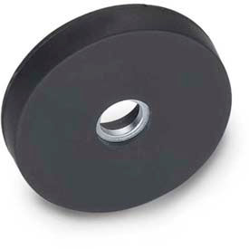 Retaining Magnet Assembly w/ Thru Hole and Rubber Jacket - .87" Dia. Zinc Plated Steel