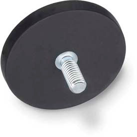 Retaining Magnet Assembly w/ Threaded Stud and Rubber Jacket - .87" Dia. Zinc Plated Steel