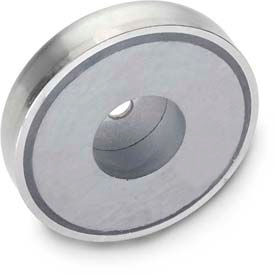 Retaining Magnet Assembly w/ Thru Hole - 1.26" Dia. Stainless Steel