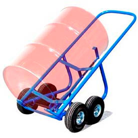 Self-Standing Drum Truck - 4 Pneumatic Wheels - 1000 Lb. Capacity
