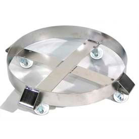 Stainless Steel Round Drum Dolly - 23" Dia. - 1000 Lb. Cap. - Stainless Casters