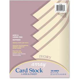 Array Classic Heavyweight Card Stock Paper, 8-1/2" x 11", 65 lb, Ivory, 100 Sheets/Pack