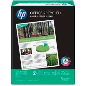 Office Recycled Paper, 8-1/2" x 11", 20 lb, White, 5000 Sheets/Carton