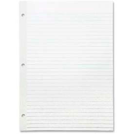 Mylar Reinforced Filler Paper, 8-1/2" x 11", Wide Ruled, White, 100 Sheets/Pack