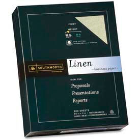Linen Business Paper, 8-1/2" x 11", 24 lb, Ivory, 500 Sheets/Pack