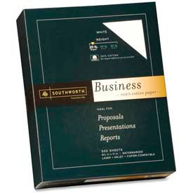100% Cotton Business Paper, 8-1/2" x 11", 20 lb, White, 500 Sheets/Pack