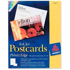 Inkjet Post Card, 4" x 6", Matte, White, 100 Cards/Pack