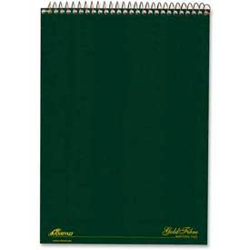 Gold Fibre Notebook, 8-1/2" x 11-3/4", Wide Ruled, Green Cover, 70 Sheets/Pad