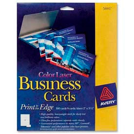 Business Card, 2" x 3-1/2", White, 160 Cards/Pack