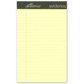 Jr. Legal Pads, 5" x 8", 15 lb, Canary, 50 Sheets/Pad, 12 Pads/Pack