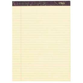 Docket Gold Legal Pad, 8-1/2" x 11", Wide Ruled, Canary, 50 Sheets/Pad, 6 Pads/Pack