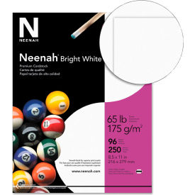 Card Stock Paper, 8-1/2" x 11", 65 lb, Smooth, Bright White, 250 Sheets/Pack