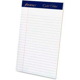 Gold Fibre Jr. Legal Pads, 5" x 8", 16 lb, White, 50 Sheets/Pad, 4 Pads/Pack